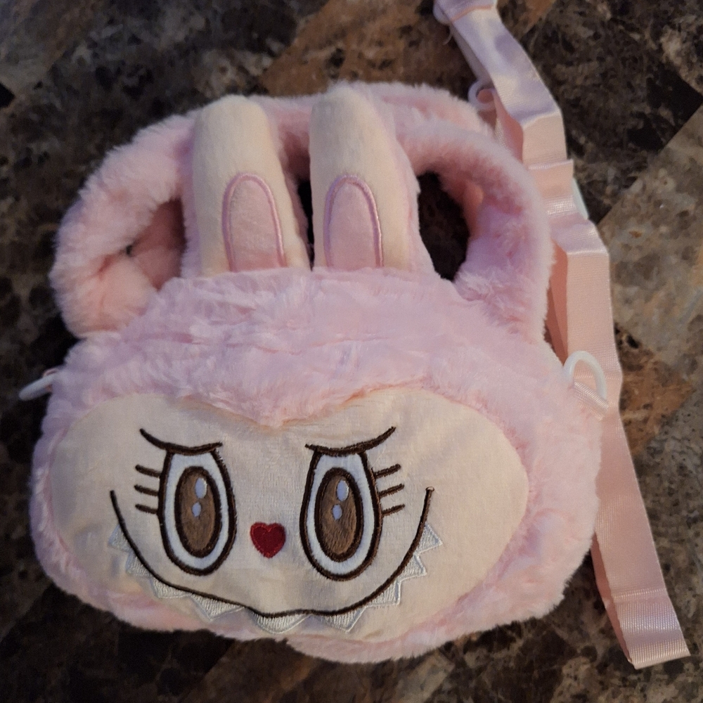 Pink  Authentic Labubu Crossbody/Handbag Smaller Size - Picture 2 of 3